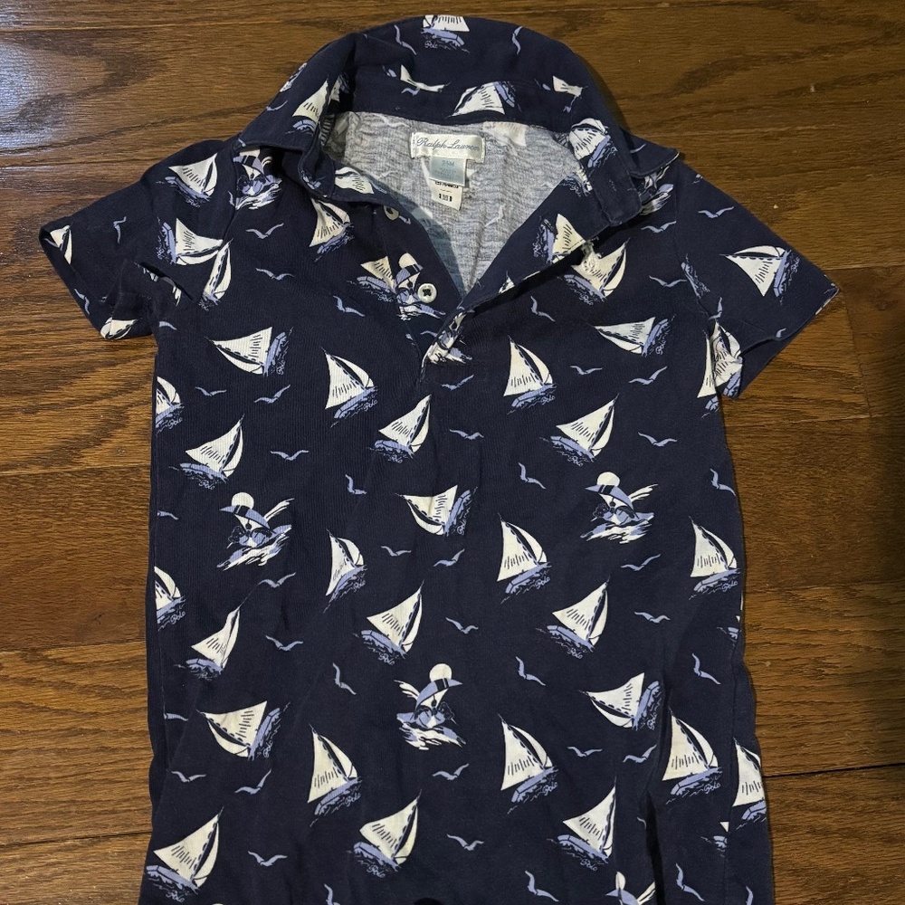 Polo Ralph Lauren Baby One-piece Button Down Outfit